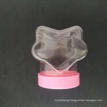 150ml Star Shap Transparent Plastic Pet Jar for Plasticine with Cover
